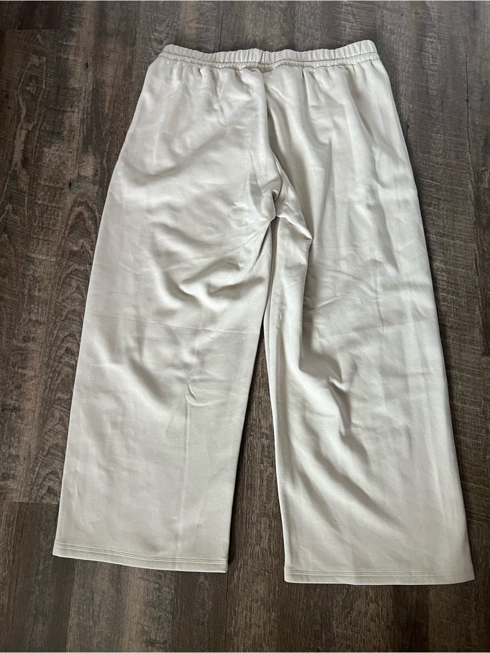 NWT Adidas Cream Drawstring Wide Leg Sweat Pants - Picture 3 of 9